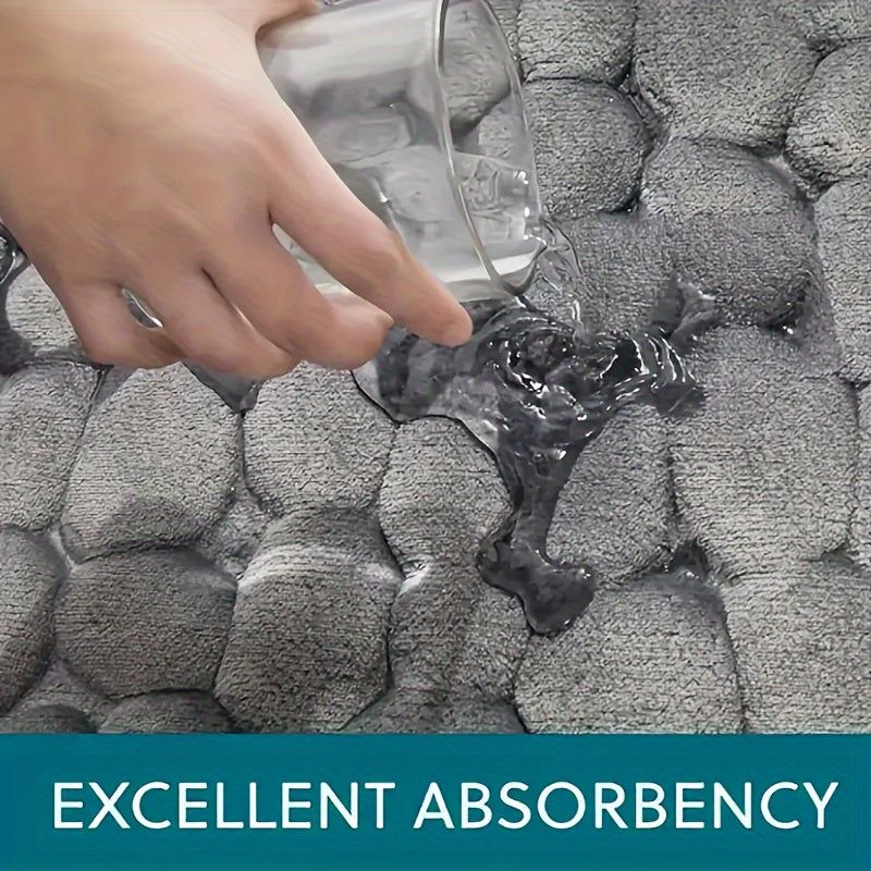 Non-Slip Coral Fleece Bath Rug