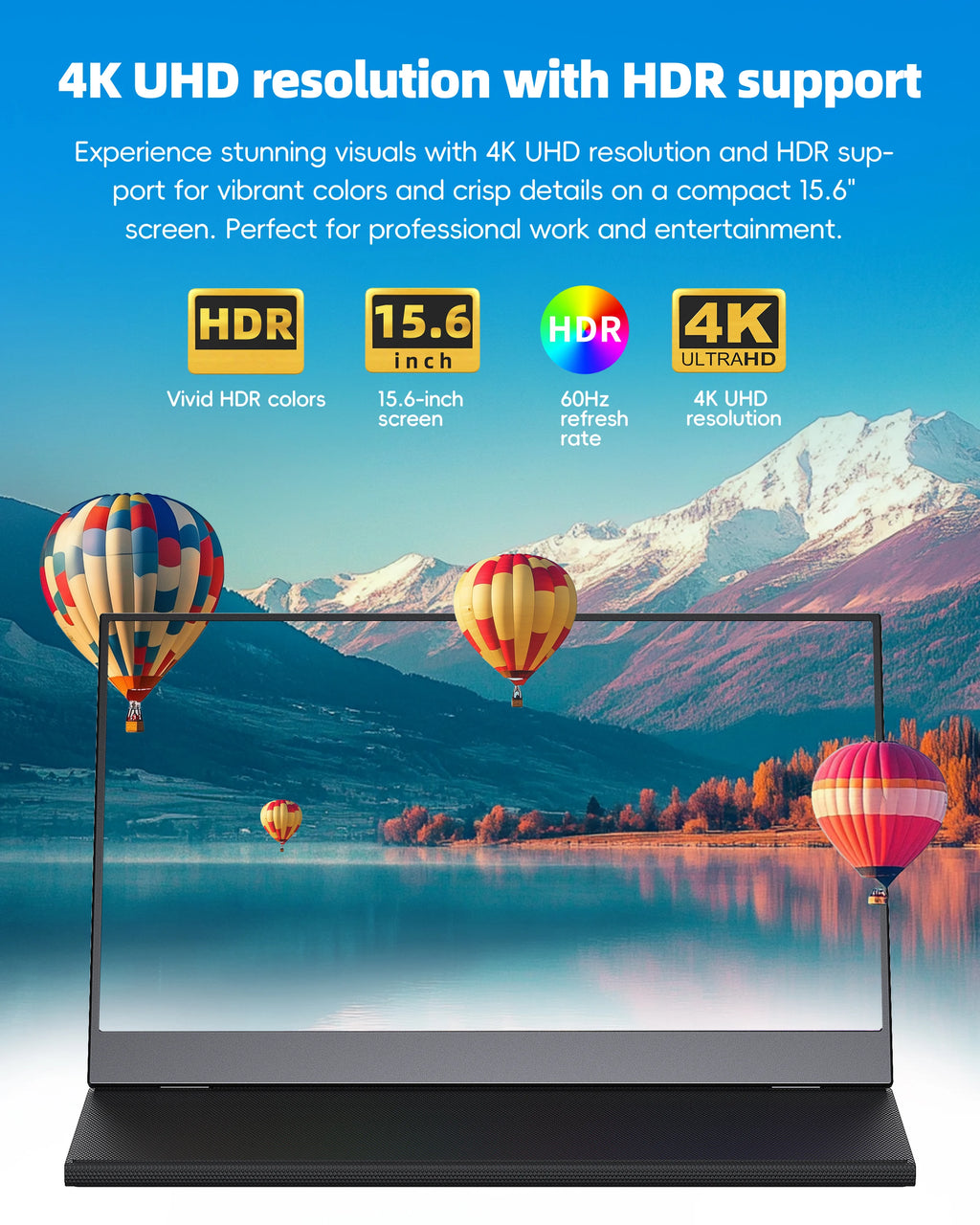 Portable Monitor 60hz 15.6 FHD