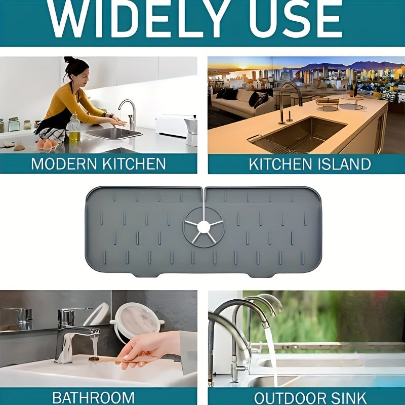 Silicone Faucet Splash Guard & Sponge Holder